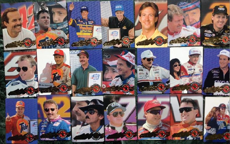 39 US Winston Cup motor racing trade cards